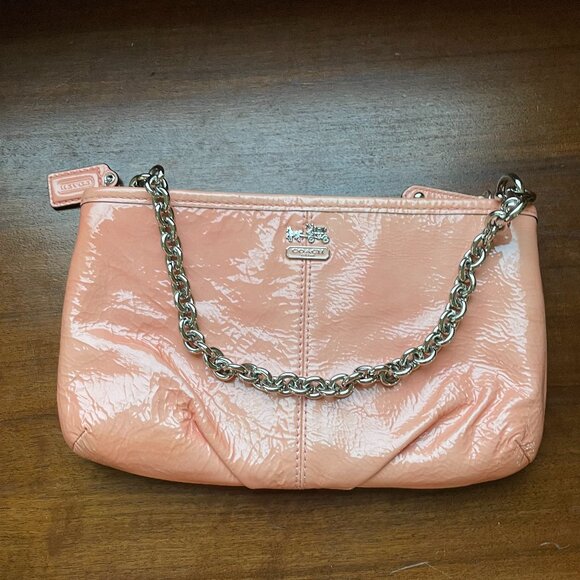 Pink  Coach Wristlet with Chain - Picture 5 of 8